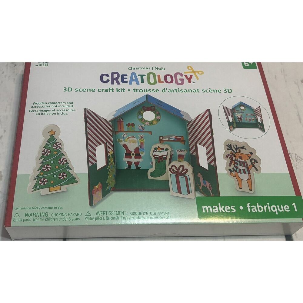 Creatology 3D Scene Craft Kit Santa's Workshop Christmas DIY‎ Craft New